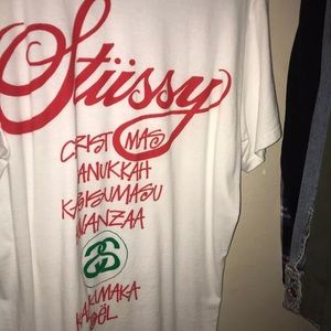 STUSSY UNIQUE WHITE SHIRT !FREE SHIPPING!